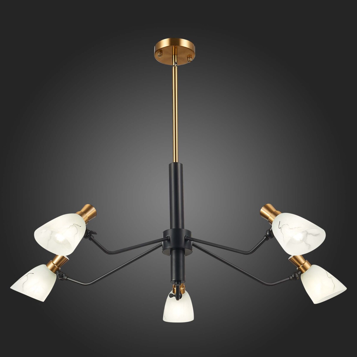 SLE205403-05 Светильник подвесной Черный, Латунь/Белый E14 5*60W LITA — изображение 2