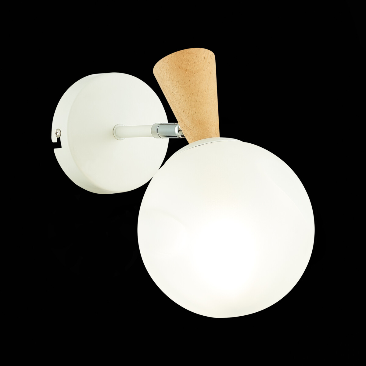 SLE220701-01_01B SLE220701-01 Светильник настенный Белый, Светлое дерево/Белый E14 1*40W CATANIA — изображение 1