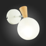 SLE220701-01 Светильник настенный Белый, Светлое дерево/Белый E14 1*40W CATANIA — изображение 2