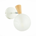 SLE220701-01 Светильник настенный Белый, Светлое дерево/Белый E14 1*40W CATANIA — изображение 6