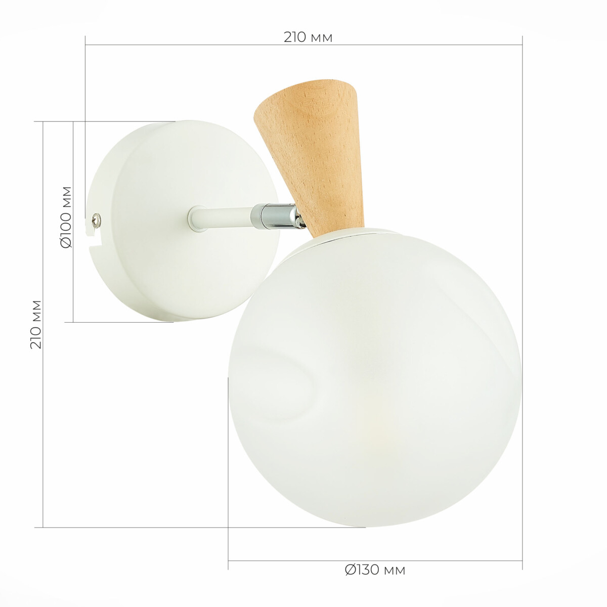 SLE220701-01 Светильник настенный Белый, Светлое дерево/Белый E14 1*40W CATANIA — изображение 7