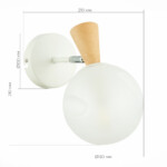 SLE220701-01 Светильник настенный Белый, Светлое дерево/Белый E14 1*40W CATANIA — изображение 7