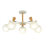 SLE220702-05 Светильник потолочный Белый, Светлое дерево/Белый E14 5*40W CATANIA — изображение 3