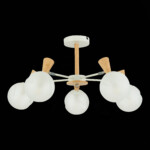 SLE220702-05 Светильник потолочный Белый, Светлое дерево/Белый E14 5*40W CATANIA — изображение 4