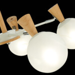 SLE220702-05 Светильник потолочный Белый, Светлое дерево/Белый E14 5*40W CATANIA — изображение 7