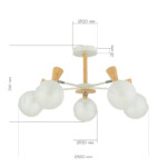 SLE220702-05 Светильник потолочный Белый, Светлое дерево/Белый E14 5*40W CATANIA — изображение 10