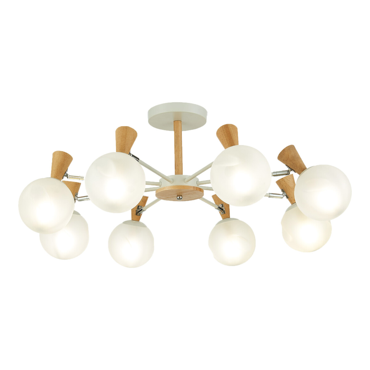 SLE220702-08 Светильник потолочный Белый, Светлое дерево/Белый E14 8*40W CATANIA — изображение 3