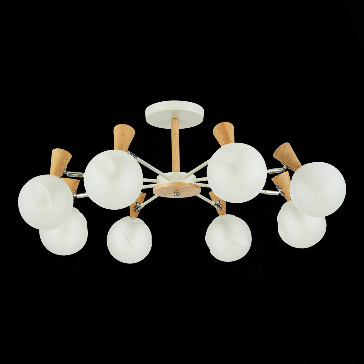 SLE220702-08 Светильник потолочный Белый, Светлое дерево/Белый E14 8*40W CATANIA — изображение 4