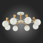 SLE220702-08 Светильник потолочный Белый, Светлое дерево/Белый E14 8*40W CATANIA — изображение 5