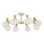 SLE220702-08 Светильник потолочный Белый, Светлое дерево/Белый E14 8*40W CATANIA — изображение 6