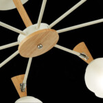 SLE220702-08 Светильник потолочный Белый, Светлое дерево/Белый E14 8*40W CATANIA — изображение 7