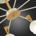 SLE220702-08 Светильник потолочный Белый, Светлое дерево/Белый E14 8*40W CATANIA — изображение 8