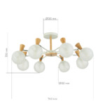 SLE220702-08 Светильник потолочный Белый, Светлое дерево/Белый E14 8*40W CATANIA — изображение 10