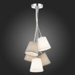 SLE300403-05 Светильник подвесной Хром/Белый, Серый E14 5*40W PRATO — изображение 2