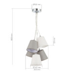 SLE300403-05 Светильник подвесной Хром/Белый, Серый E14 5*40W PRATO — изображение 10