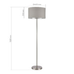 SLE300515-01 Светильник напольный Никель/Серый, Серебристый E27 1*40W BRESCIA — изображение 2