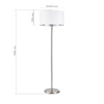 SLE300555-01 Светильник напольный Никель/Белый, Серебристый E27 1*40W BRESCIA — изображение 2