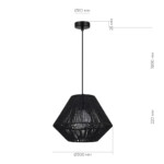 SLE6025-403-01 Светильник подвесной черный/черный E27 1*40W ETTAN — изображение 6