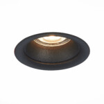 ST200.408.01 Св-к встр. Черный GU10 1*50W  D89xH40 220V Без ламп Встраиваемые светильники — изображение 2