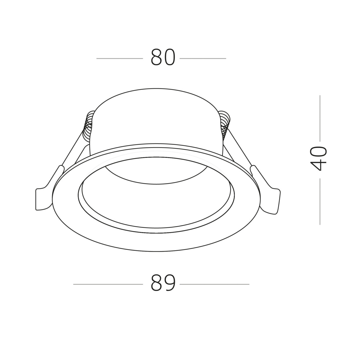 ST200.408.01 Св-к встр. Черный GU10 1*50W  D89xH40 220V Без ламп Встраиваемые светильники — изображение 3