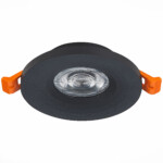 ST205.408.01 Св-к встр. Черный GU10 1*50W  D95xH27 220V Без ламп Встраиваемые светильники — изображение 2