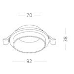 ST206.508.01 Св-к встр. Белый GU10 1*50W  D92xH38 220V Без ламп Встраиваемые светильники — изображение 4