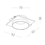 ST206.518.01 Св-к встр. Белый GU10 1*50W  L92xW92xH38 220V Без ламп Встраиваемые светильники — изображение 4