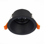 ST207.408.01 Св-к встр. Черный GU10 1*50W  D103xH52 220V Без ламп Встраиваемые светильники — изображение 2