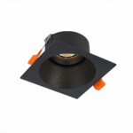 ST207.418.01 Св-к встр. Черный GU10 1*50W  L103xW103xH52 220V Без ламп Встраиваемые светильники — изображение 2