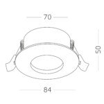 ST213.408.01 Св-к встр. Черный GU10 1*50W  IP44 D84xH50 220V Без ламп Встраиваемые светильники — изображение 4