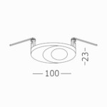 ST216.408.01 Св-к встр. Черный GU10 1*7W IP20 D100xH23 220V Без ламп Встраиваемые светильники — изображение 4