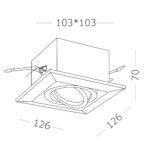 ST250.548.01 Св-к встр. Черный GU10 1*50W  L126xW126xH70 220V Без ламп Встраиваемые светильники — изображение 4