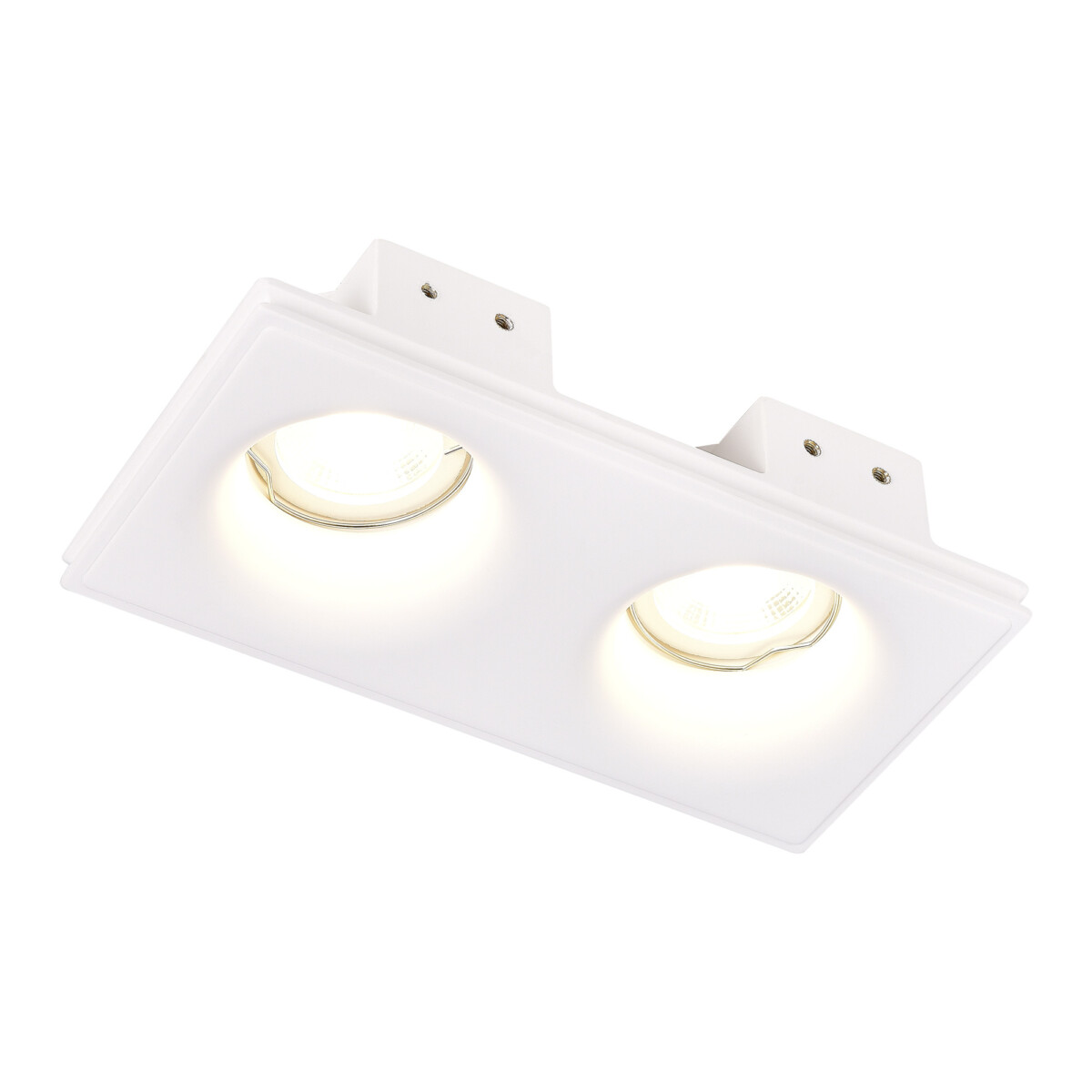 ST254.328.02 Св-к встр. из гипса Белый GU10 2*50W IP20 L200xW100xH45 180-240V Без ламп Встраиваемые светильники — изображение 1