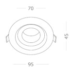 ST255.408.01 Св-к встр. Черный GU10 1*50W  IP65 D95xH45 220V Без ламп Встраиваемые светильники — изображение 2