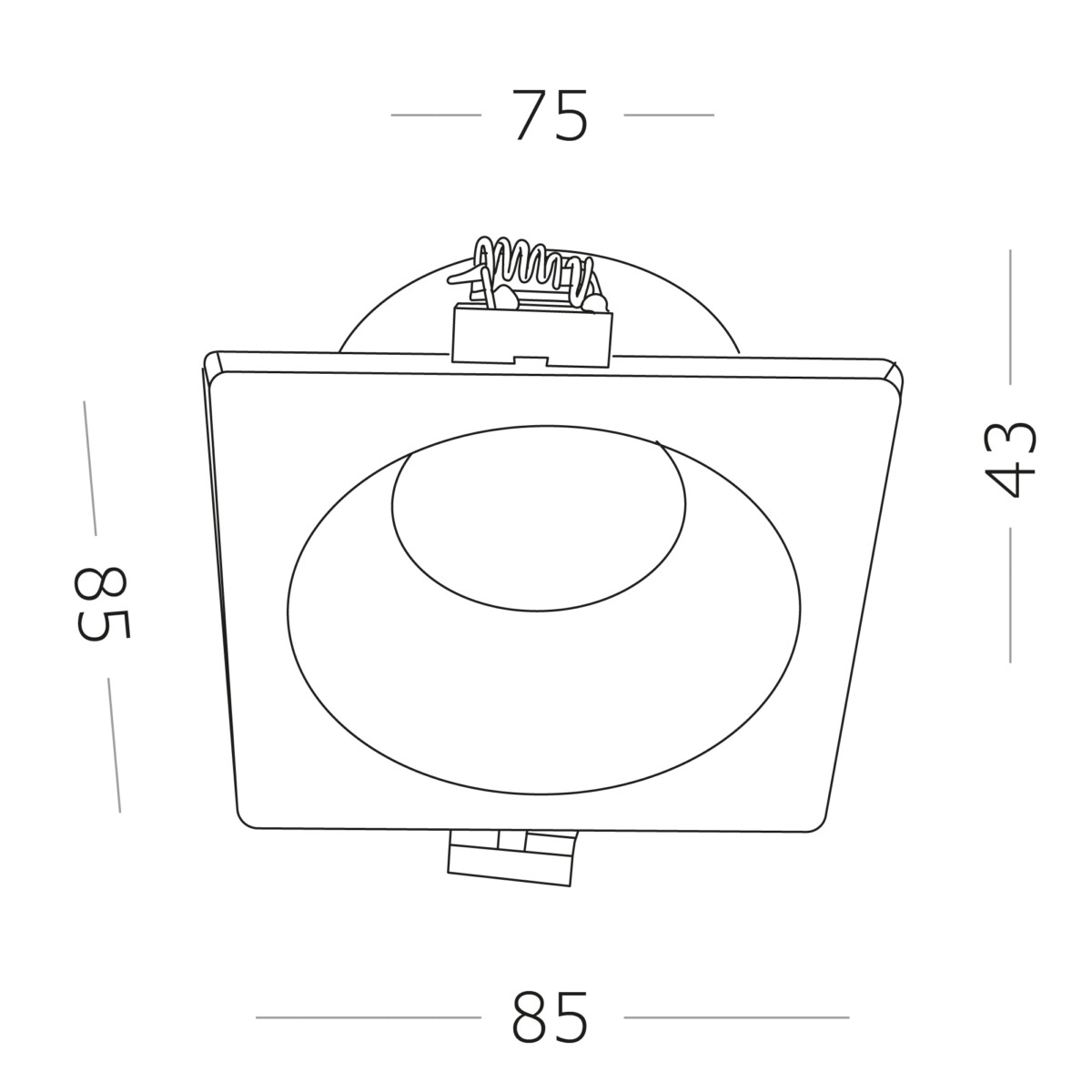ST256.418.01_04W ST256.418.01 Св-к встр. Черный GU10 1*50W IP65 L85xW85xH53 220V Без ламп Встраиваемые светильники — изображение 2