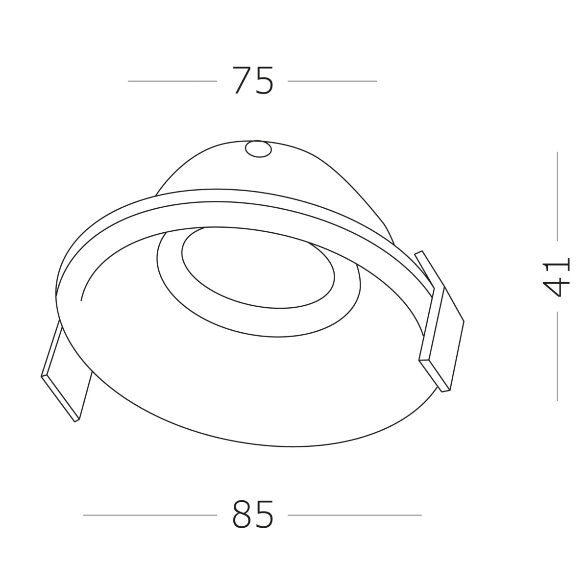 ST257.408.01 Св-к встр. Черный GU10 1*50W  IP65 D93xH53 220V Без ламп Встраиваемые светильники — изображение 2