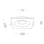 ST259.508.01 Св-к встр. Белый GU10 1*50W IP44 L100xW100xH40 -V Без ламп Встраиваемые светильники — изображение 2