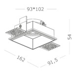 ST262.518.01 Св-к встр. Белый GU10 1*50W IP20 L91,5xW91,5xH5,2 220V Без ламп Встраиваемые светильники — изображение 2