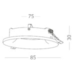ST263.508.01 Св-к встр.Белый GU10 1*50W IP20 L85xW85xH30 220V Без ламп,Патрон приобретается отдельно Встраиваемые светильники — изображение 2