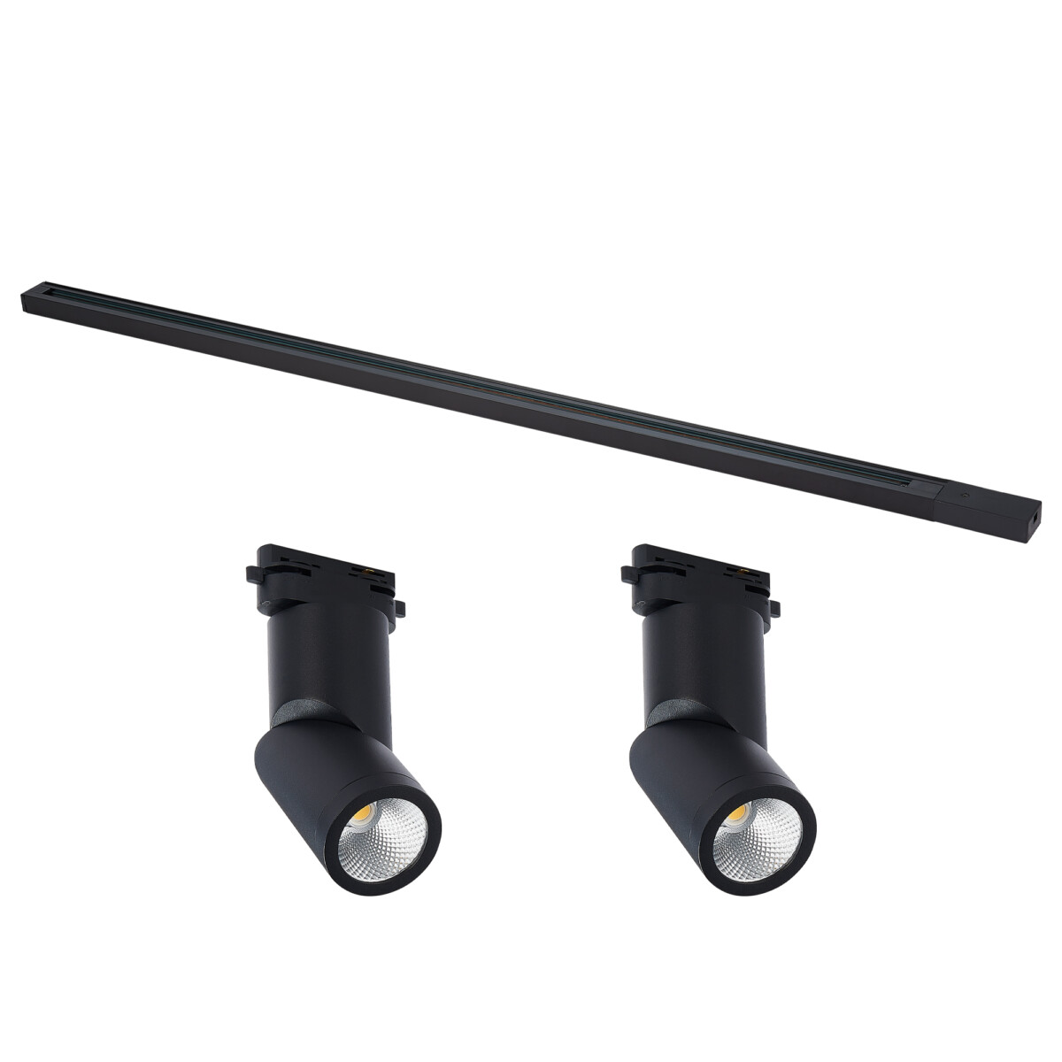 ST2650.430.02 Комплект трековый однофазный, белый, 2 светильника, шинопровод, ST001.419.00, ST650.43 BASE — изображение 1