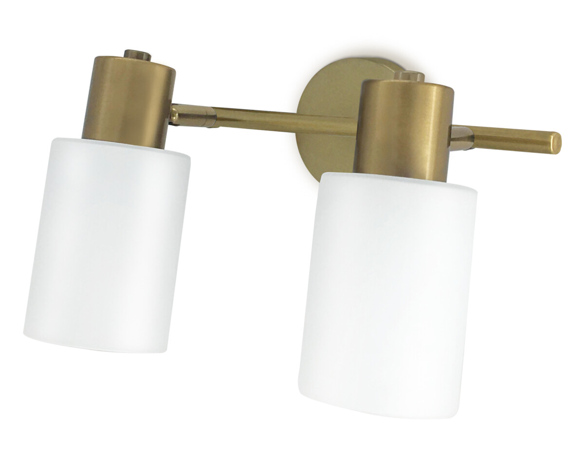 TR3969/2 BS/FR латунь/белый матовый  E27*2 max 40W 260*80*210 — изображение 1