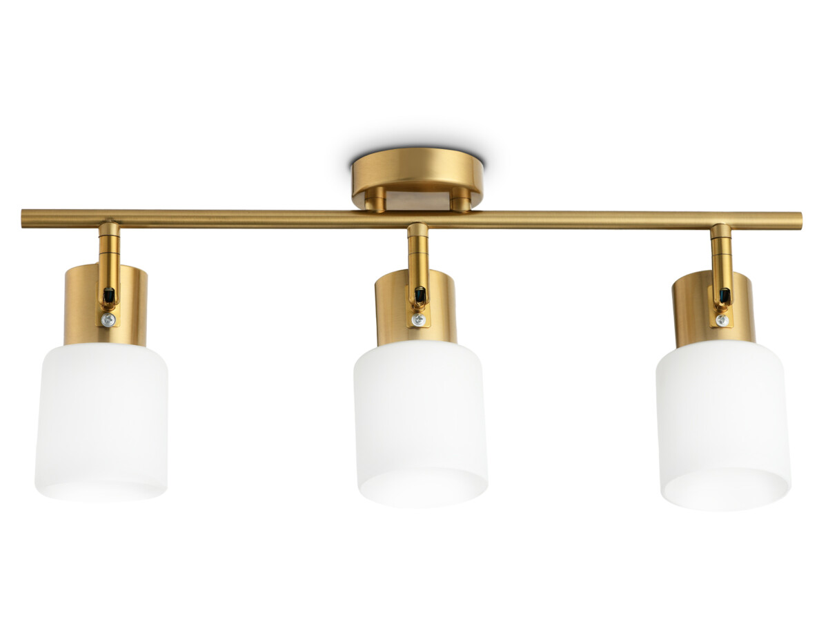 TR3972/3 BS/FR латунь/белый матовый  E27*3 max 40W 460*80*140 — изображение 4