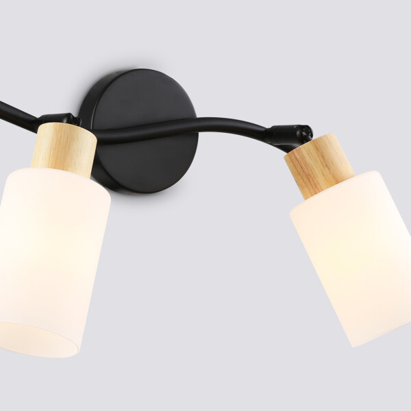 TR8721/2 BK/WD черный/дерево E14/2 max 60W 380*100*210