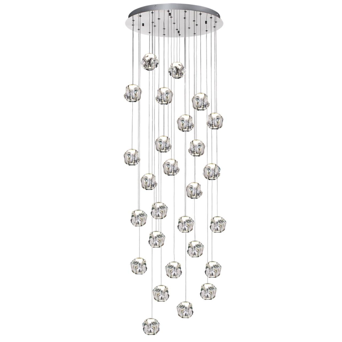 5084/120L L-VISION ODL25 561 хром/прозрачный/металл/акрил Люстра каскадная LED 120W 4000K 6000Лм JEMSTONE — изображение 3