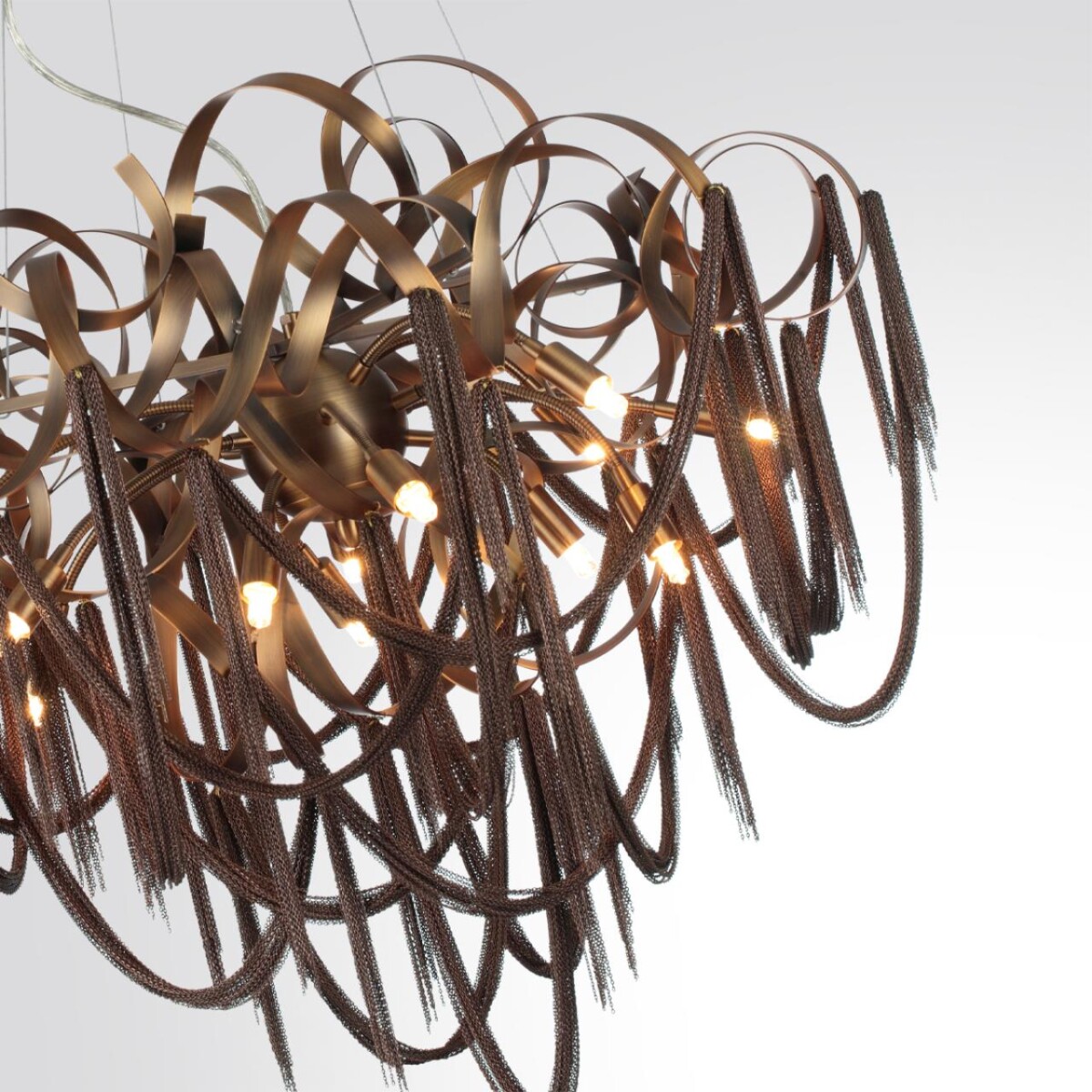 5066/12 HALL ODL24 527 античн.бронза/коричневый/металл/металл Люстра G9 12*40W CHAINY — изображение 4