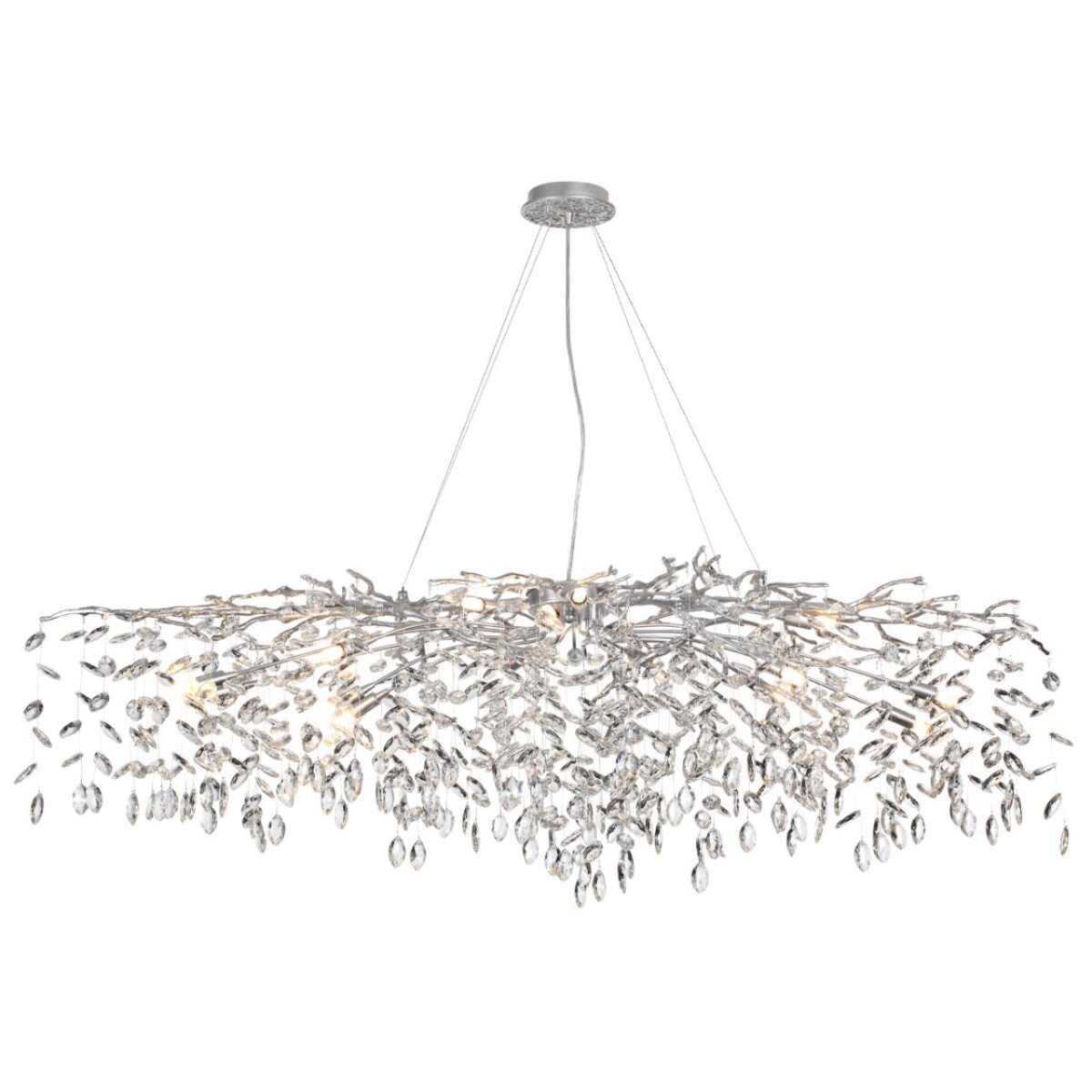 4970/16 HALL ODL24 615 матов.серебристый/алюмин./хрусталь Люстра G9 16*40W DELICA — изображение 2