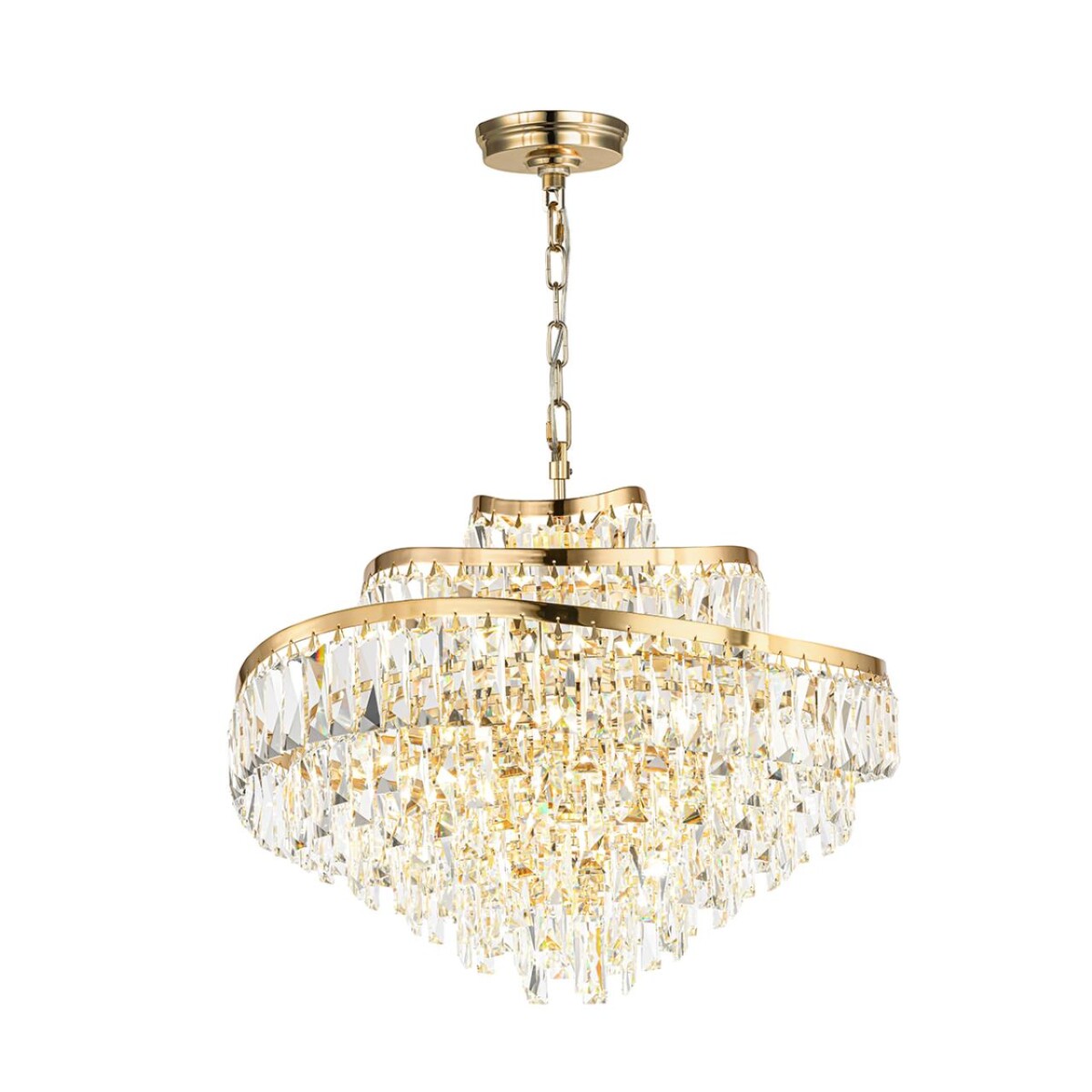 5073/12 HALL (В 2-х КОРОБКАХ) ODL24 605 золото/прозрачный/металл/хрусталь Люстра E14 12*40W WAYTA — изображение 2