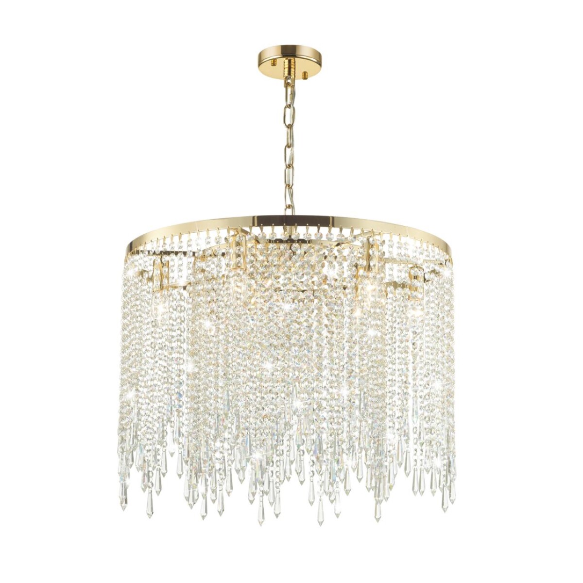 5028/9 MODERN ODL23 619 золотой/прозрачный металл/хрусталь Люстра E14 9*40W CHOKKA — изображение 2