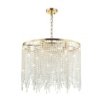 5028/9 MODERN ODL23 619 золотой/прозрачный металл/хрусталь Люстра E14 9*40W CHOKKA — изображение 2