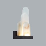 5438/12WL HIGHTECH ODL_EX25 081 черный/металл/смола под алебастр /акрил Настенный светильник LED 12W 3000K 1489Лм FOROS — изображение 5